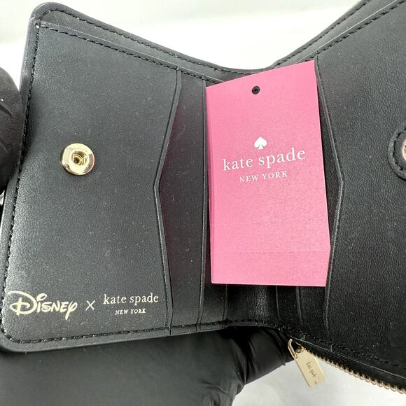 Disney x Kate Spade Minnie Mouse Small Slim Bifold Wallet NWT Polka Dot - Picture 2 of 13
